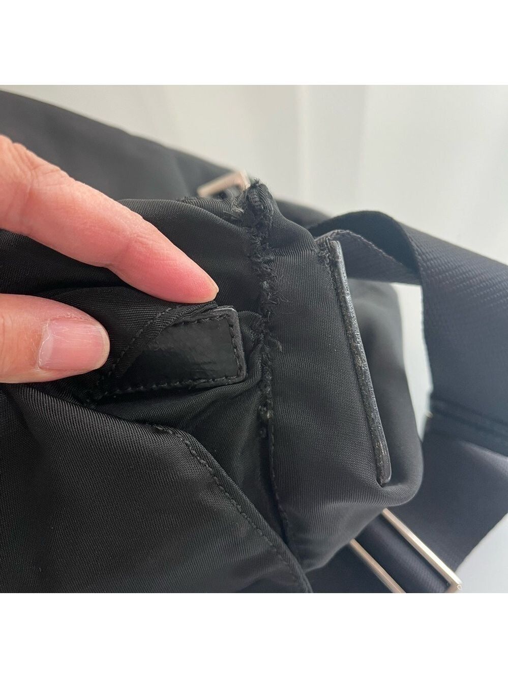 Prada Black Nylon Crossbody Messenger with Buckle Detail - Picture 8 of 16